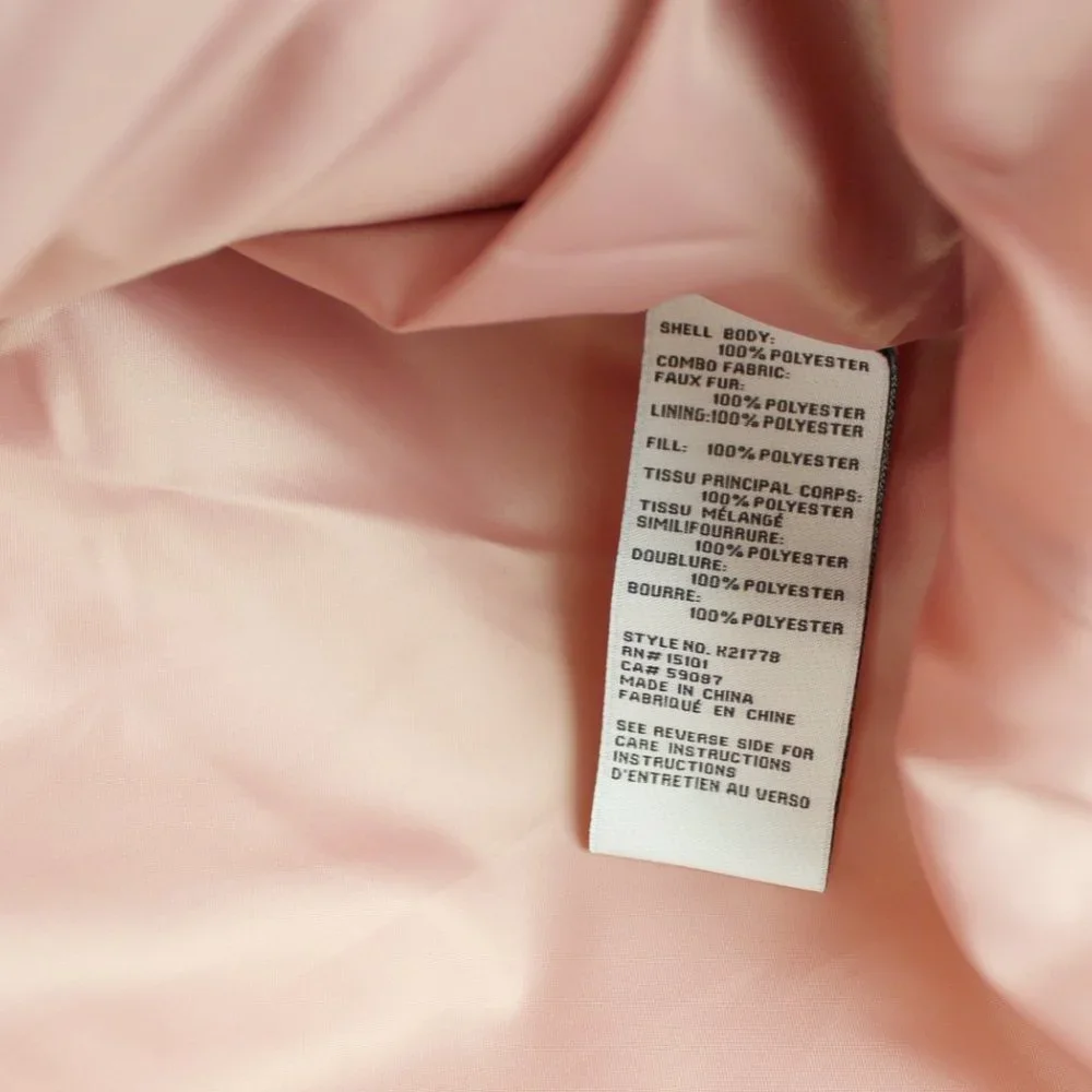 NWT Kate Spade Hooded Faux Fur Quilt Jacket